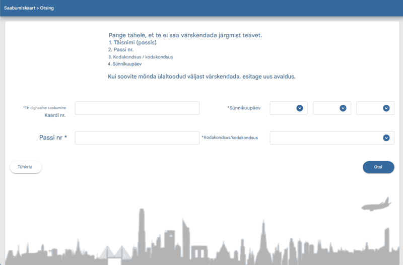 TDAC taotlemise protsess - Samm 1