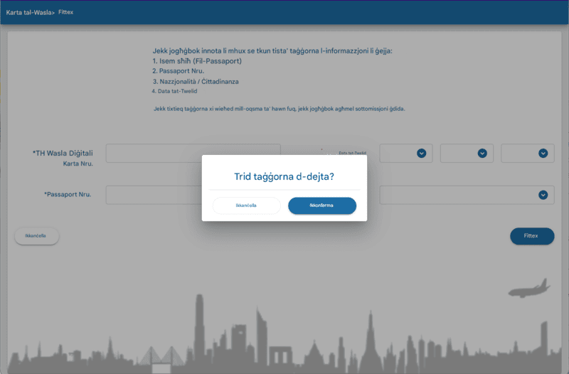 Proċess tal-Applikazzjoni TDAC - Pass 2