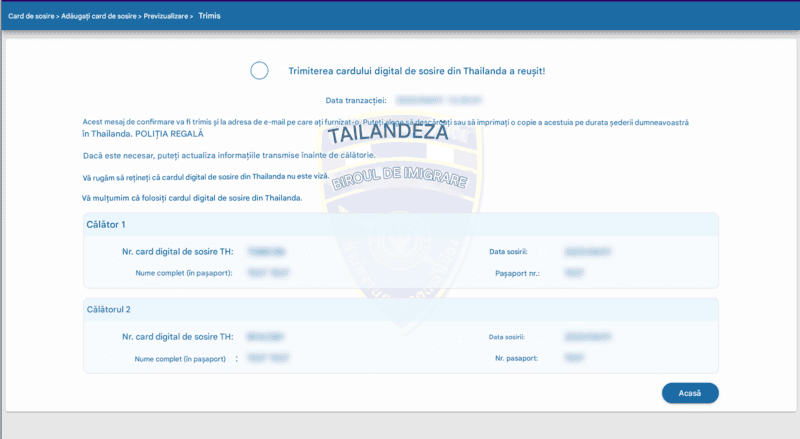 Procesul de cerere TDAC - Pasul 6